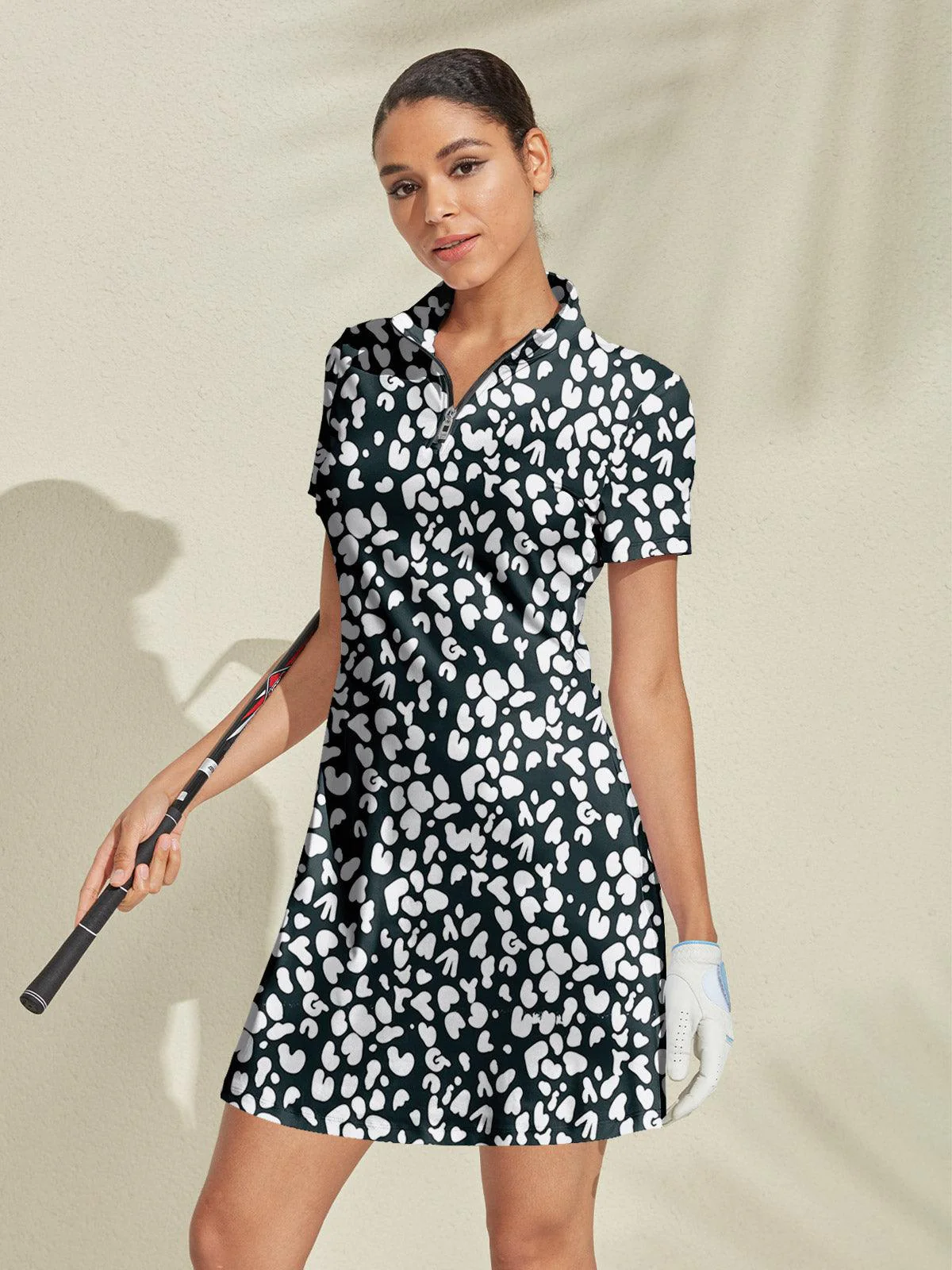 Wildlife Party Short Sleeve 36.5 Inch Dress UPF50+