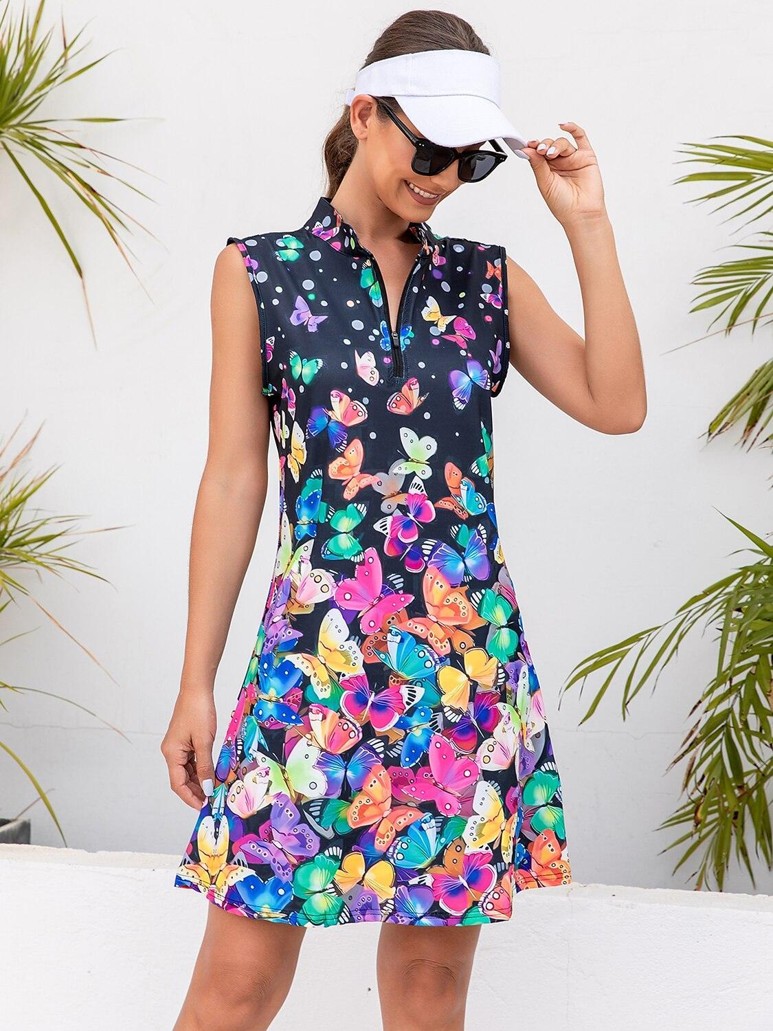 Wildlife Party Sleeveless 36.5 Inch Dress UPF50+ - Image 12