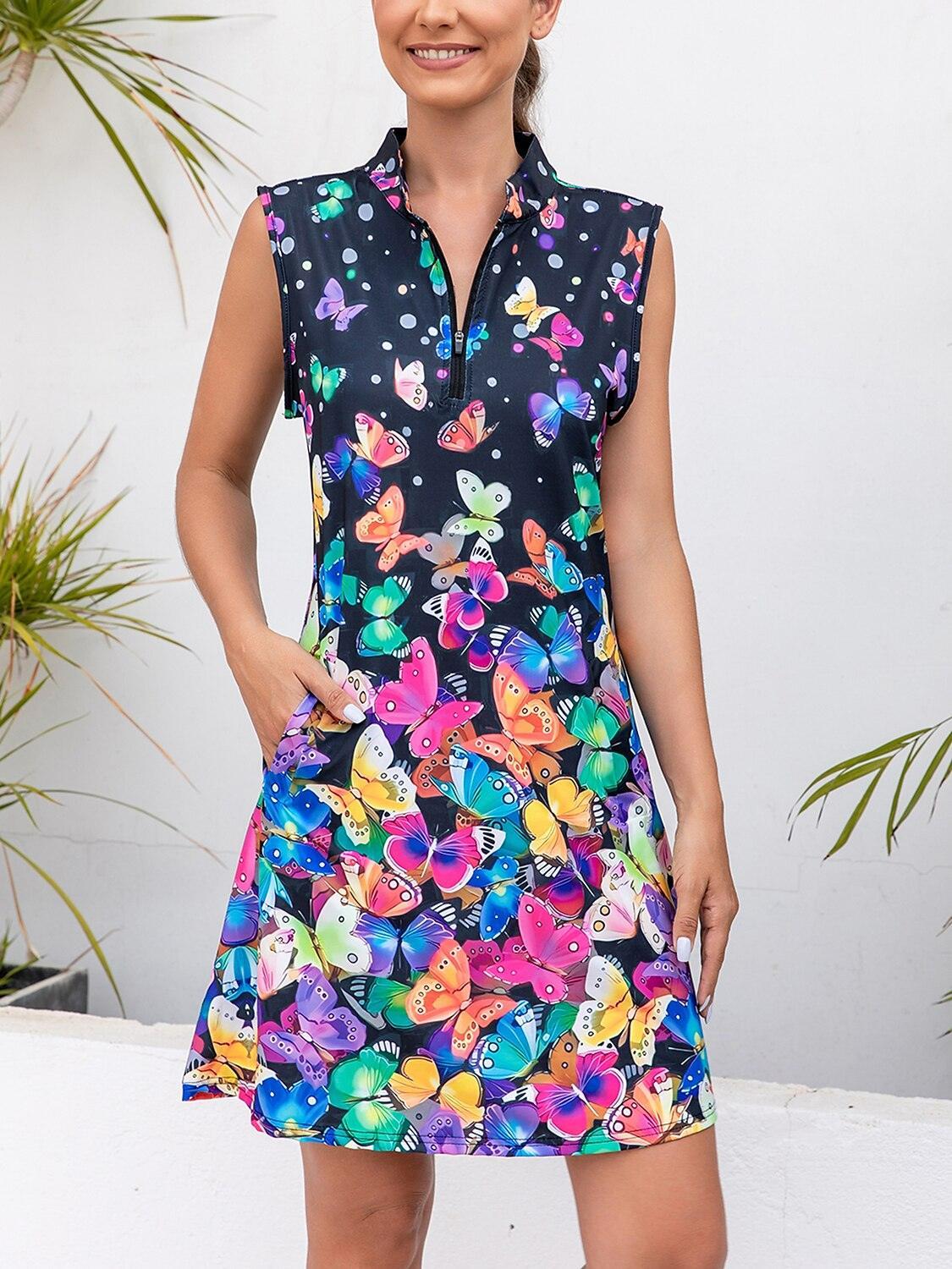 Wildlife Party Sleeveless 36.5 Inch Dress UPF50+ - Image 13