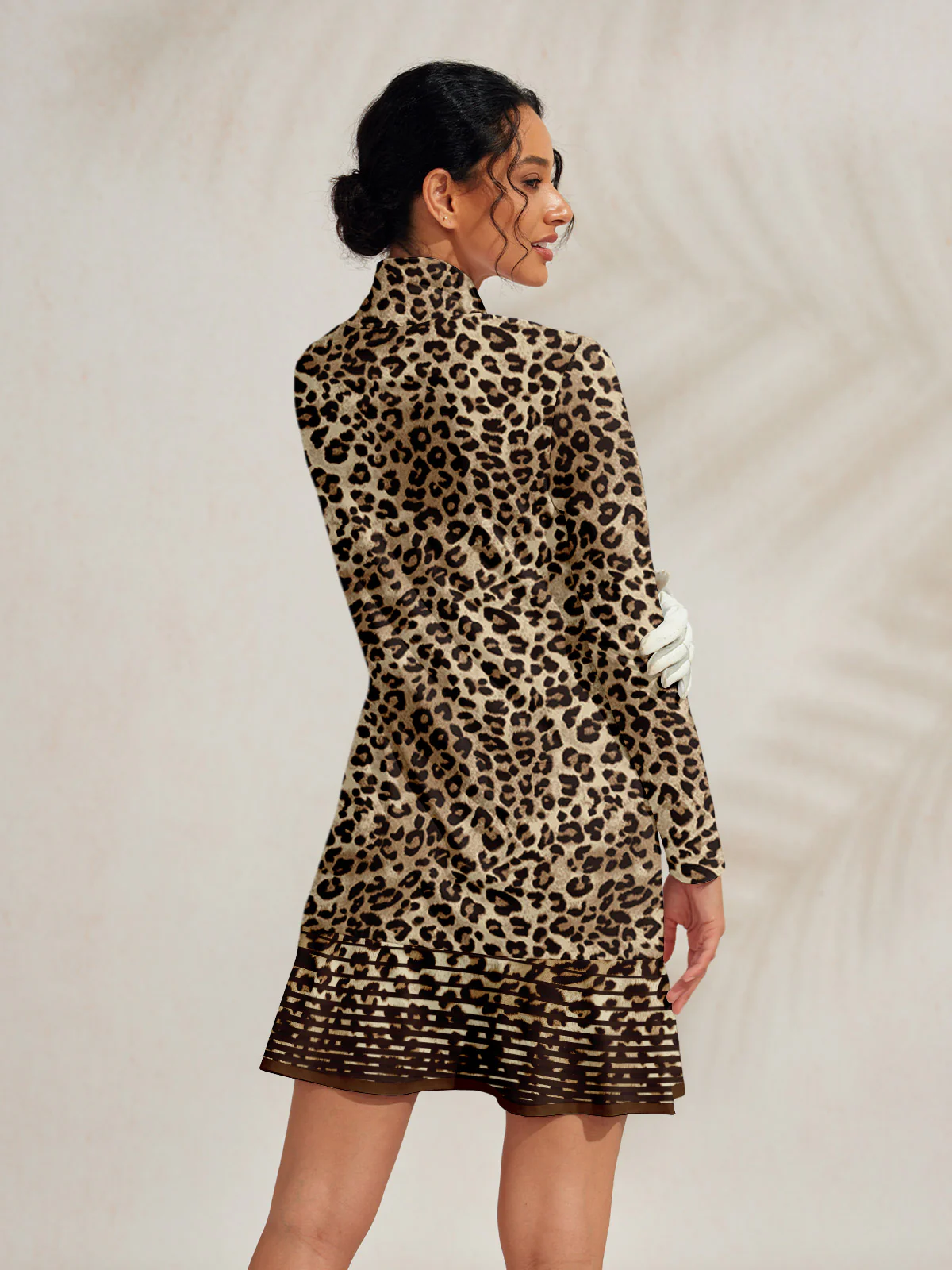 Wildlife Party Long Sleeve Ruffle 36.5 Inch Dress - Image 2
