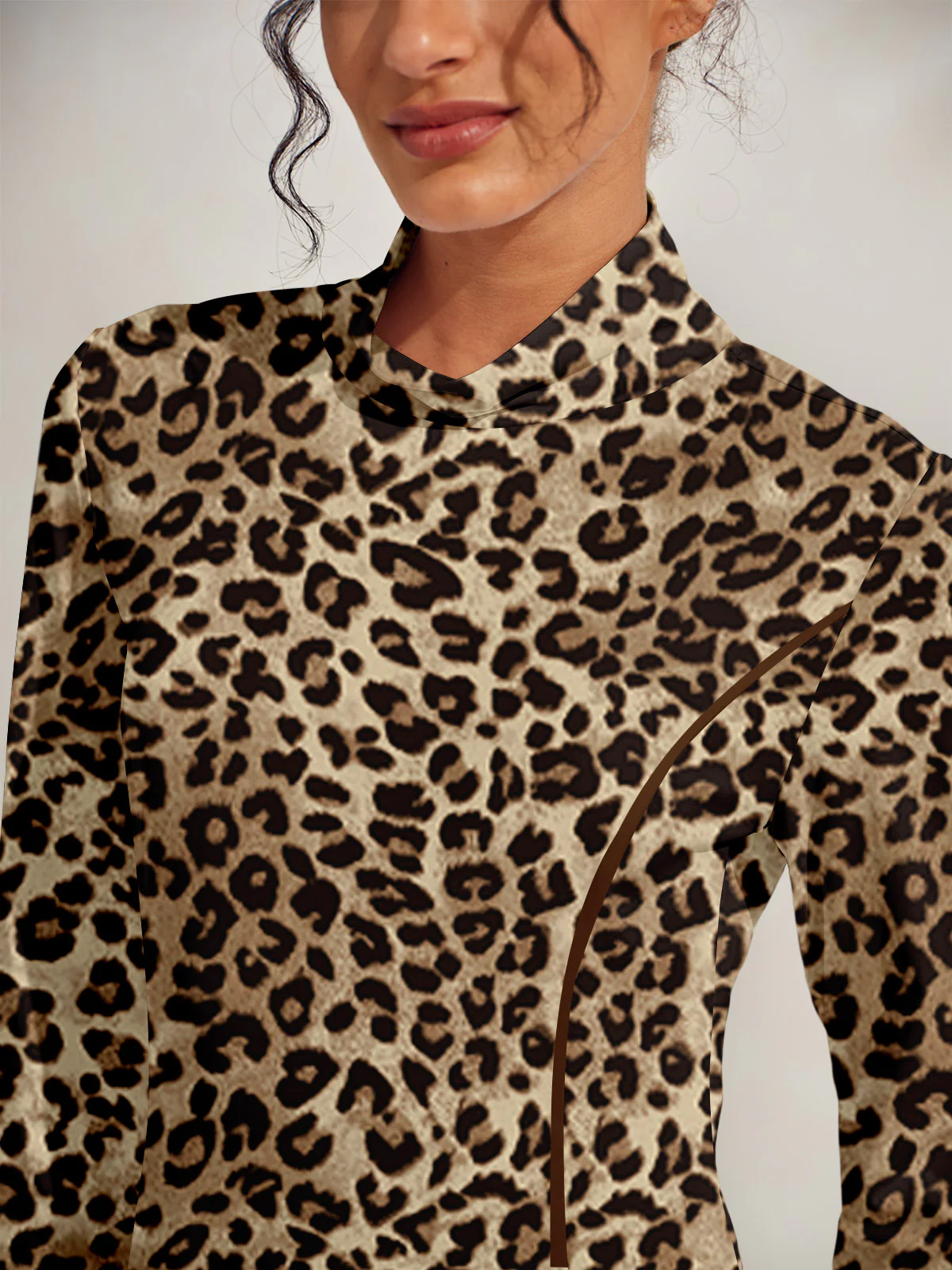 Wildlife Party Long Sleeve Ruffle 36.5 Inch Dress - Image 3