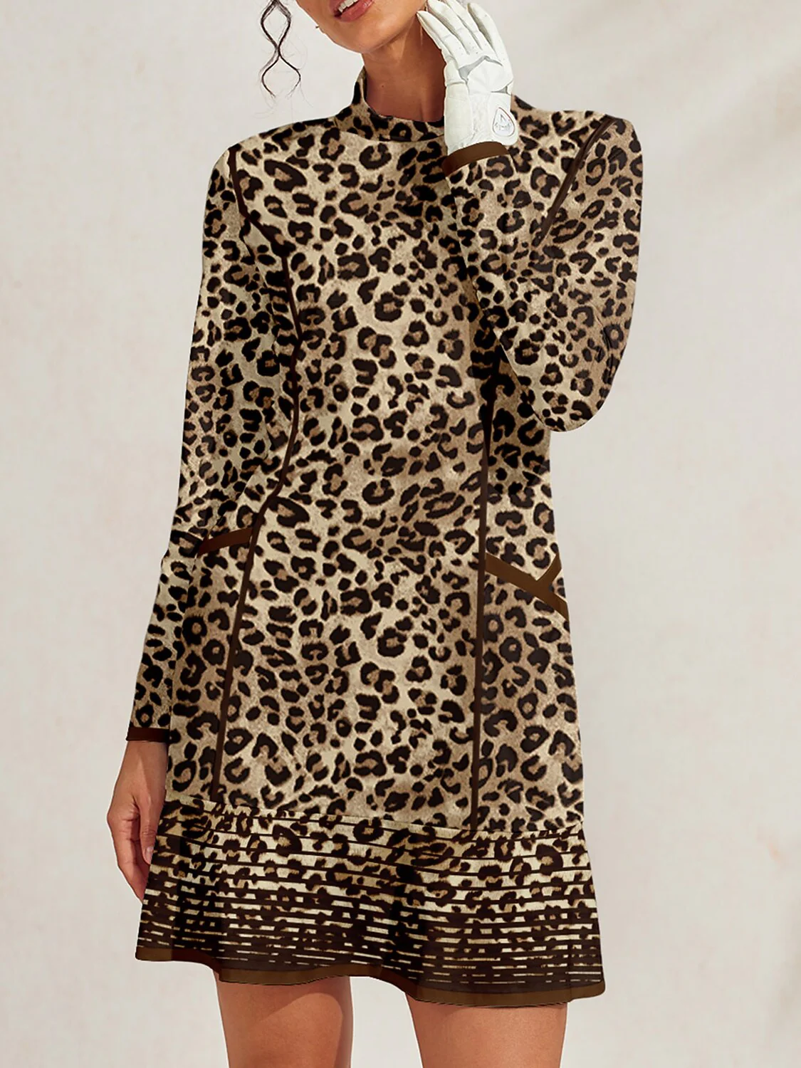 Wildlife Party Long Sleeve Ruffle 36.5 Inch Dress - Image 8