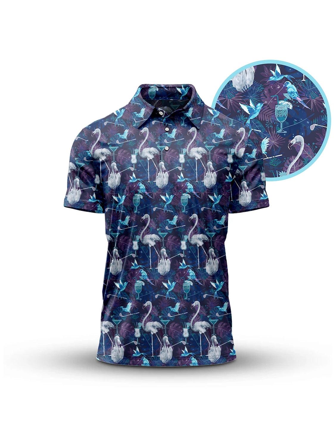 Wildlife Party Men's Polo Top UPF50+ - Image 3