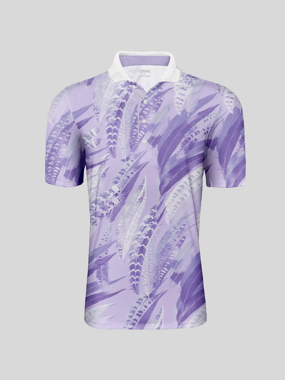 Wildlife Party Men's Ribbed Collar Polo Top UPF50+ - Image 9