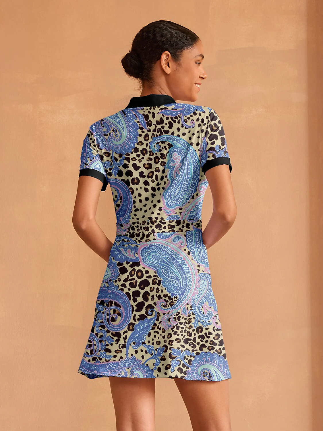 Wildlife Party Short Sleeve A-Line 36.5 Inch Dress - Image 2
