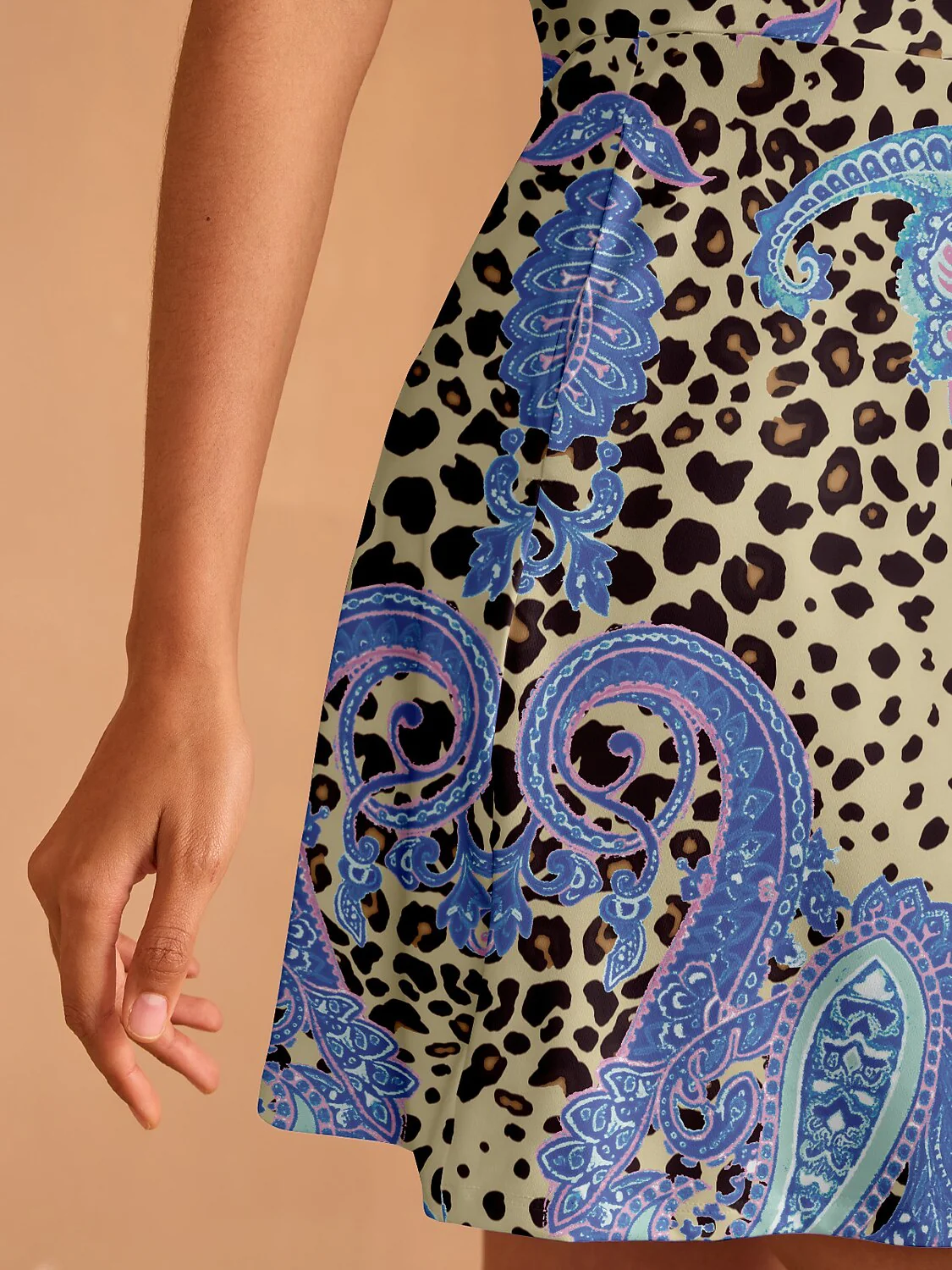 Wildlife Party Short Sleeve A-Line 36.5 Inch Dress - Image 4