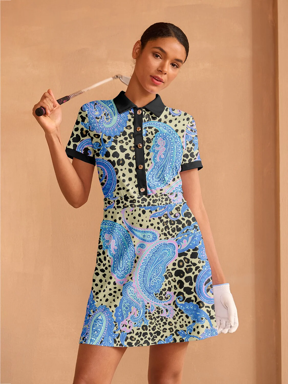 Wildlife Party Short Sleeve A-Line 36.5 Inch Dress - Image 5