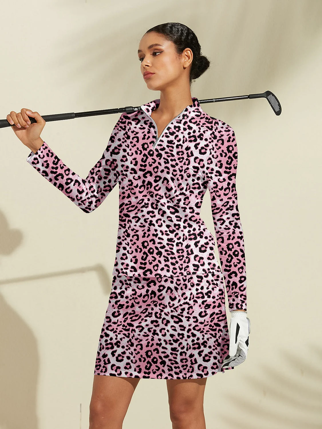 Wildlife Party Silky Golf Shirt Quarterzip UPF50+ - Image 13