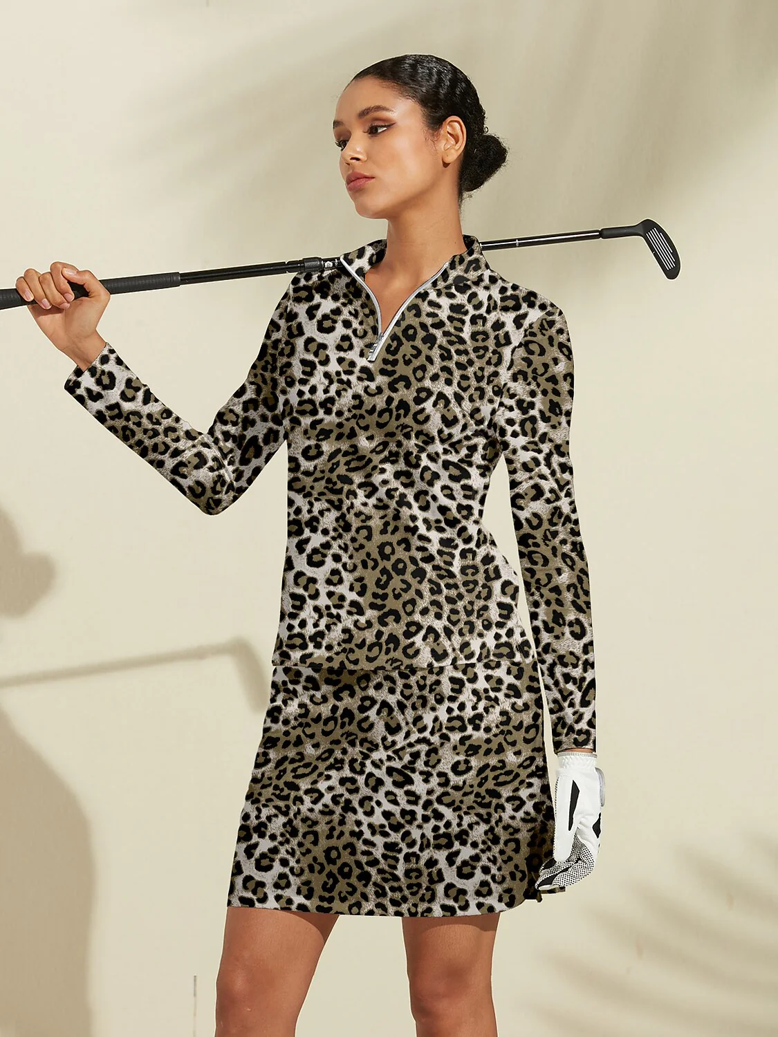 Wildlife Party Silky Golf Shirt Quarterzip UPF50+ - Image 17