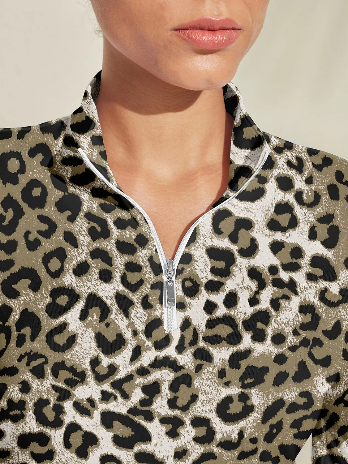 Wildlife Party Silky Golf Shirt Quarterzip UPF50+ - Image 10