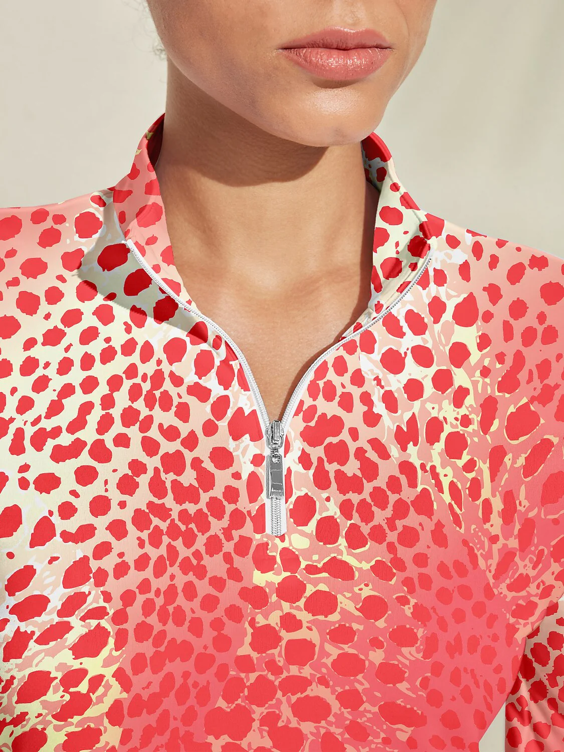 Wildlife Party Silky Golf Shirt Quarterzip UPF50+ - Image 3